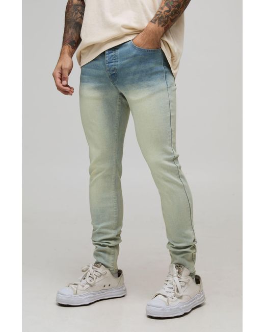 BoohooMAN Blue Basic Skinny Fit Jeans for men