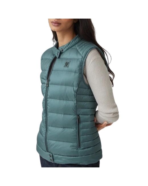 Belstaff Blue Drew Gilet Down Jacket Nylon for men