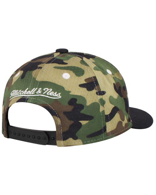 Mitchell & Ness Green Nba Houston Rockets Mesh Camo Cap