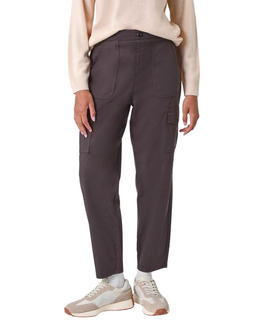 Roman Brown Casual Elastic Waist Cargo Stretch Trousers