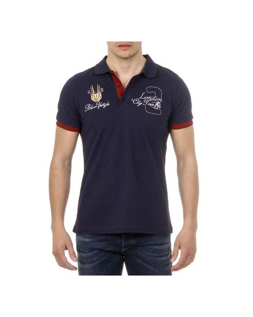 Ufford & Suffolk Polo Club Blue Short Sleeves Us005 Cotton for men