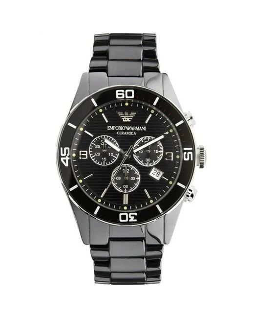 Emporio Armani Black Ar1421 Leo Ceramica Watch for men