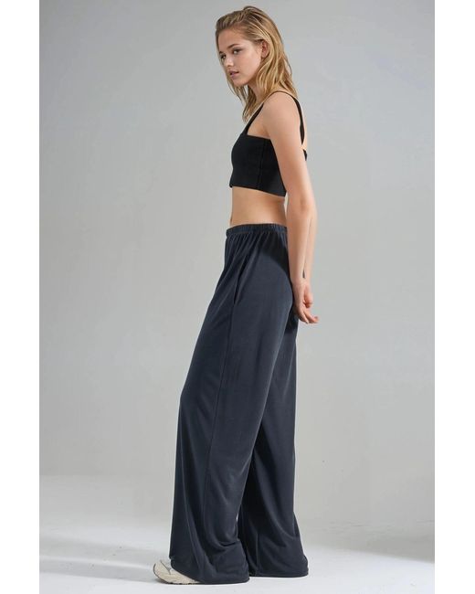 Busem Elastische Taille Rechtlegging Modal Broek in het Blue