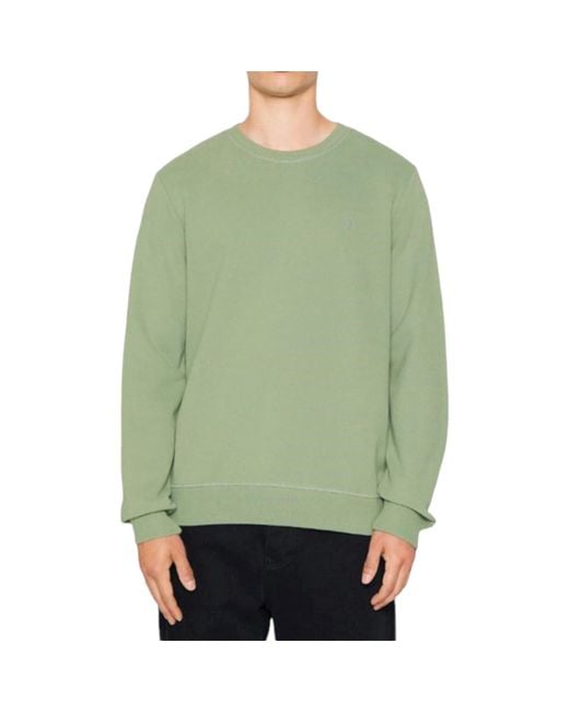 AllSaints Green Pullover Jumper Cotton Sweater for men