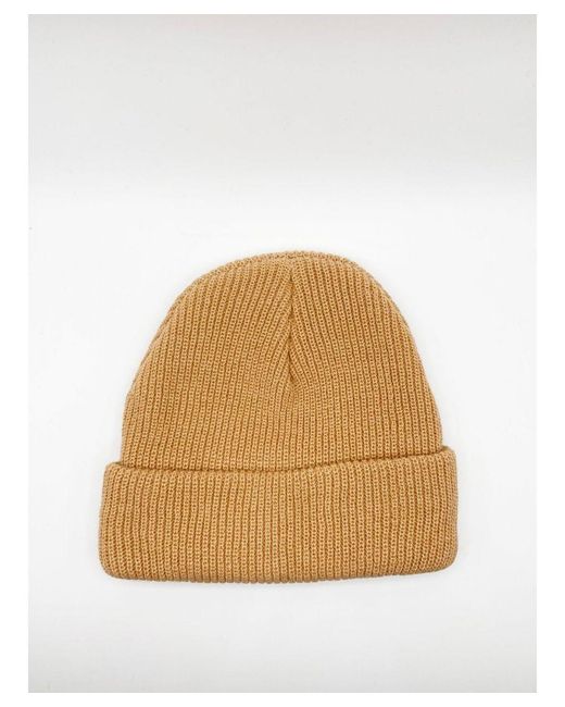 SVNX White Knitted Ribbed Beanie for men