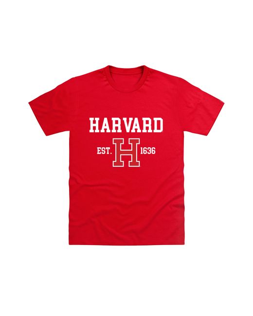 Park Fields Red Harvard University Est 1636 T-Shirt Cotton