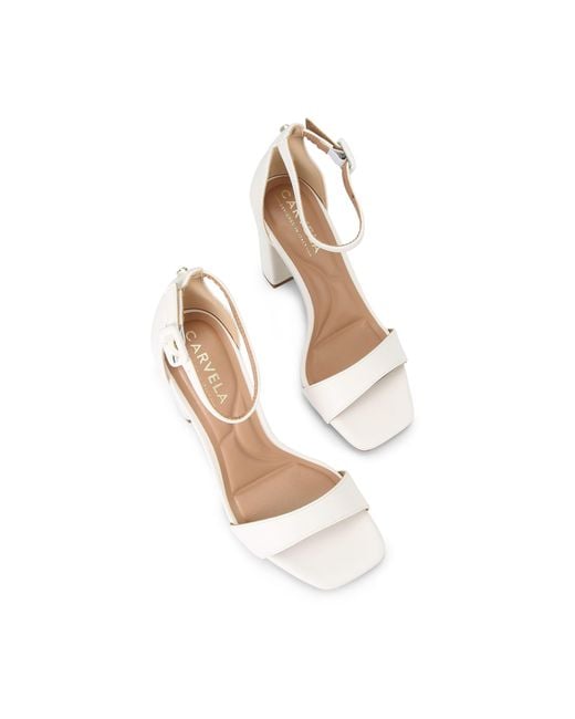 Carvela Kurt Geiger White Regatta Heel Sandals