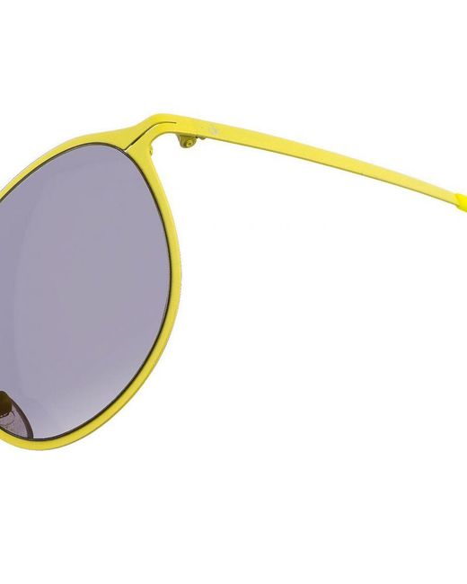 Calvin Klein Yellow Ck2137S Oval-Shaped Metal Sunglasses