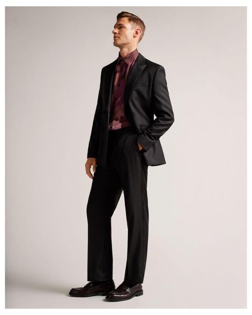 Ted Baker Black Lagant Slim Fit Evening Suit Trouser for men