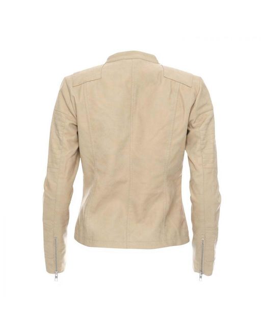 ONLY Natural Womenss Ava Faux Leather Jacket