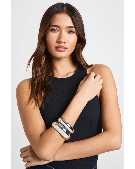 Boohoo Black Chunky 2 Pack Bangles