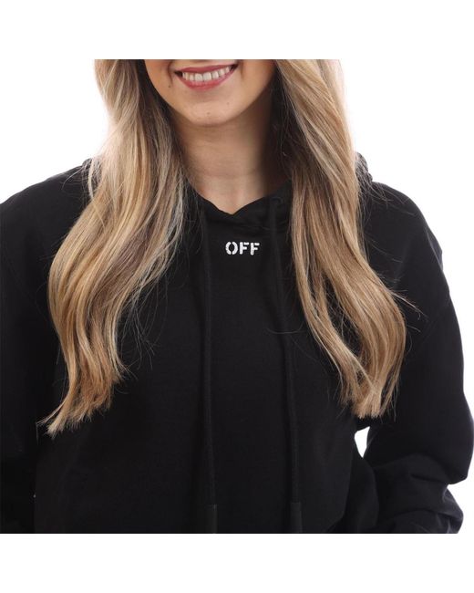 Off-White c/o Virgil Abloh Black Off Cropped Hoodie