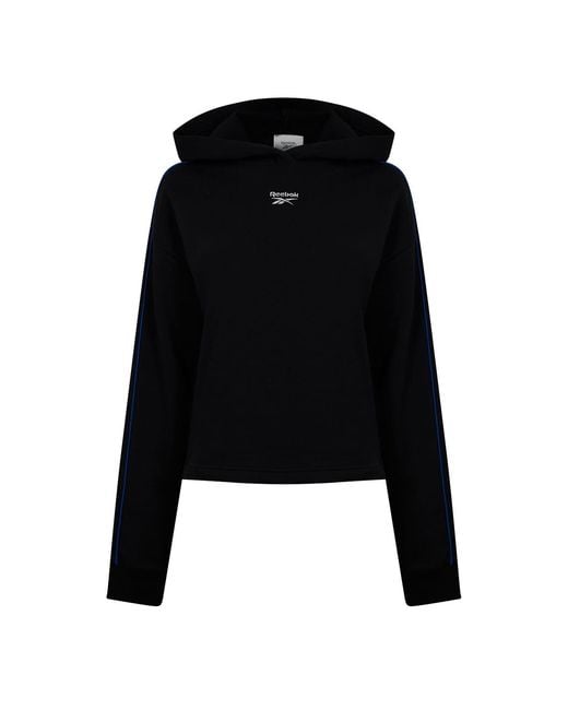 Reebok Black Polaroid Hooded Relaxed Fit Sweatshirt
