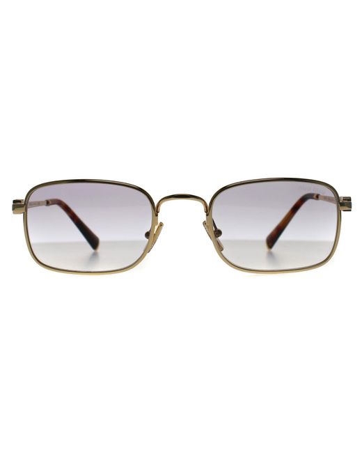Miu Miu Brown Rectangle Dark To Clear Gradient Mu53As Metal
