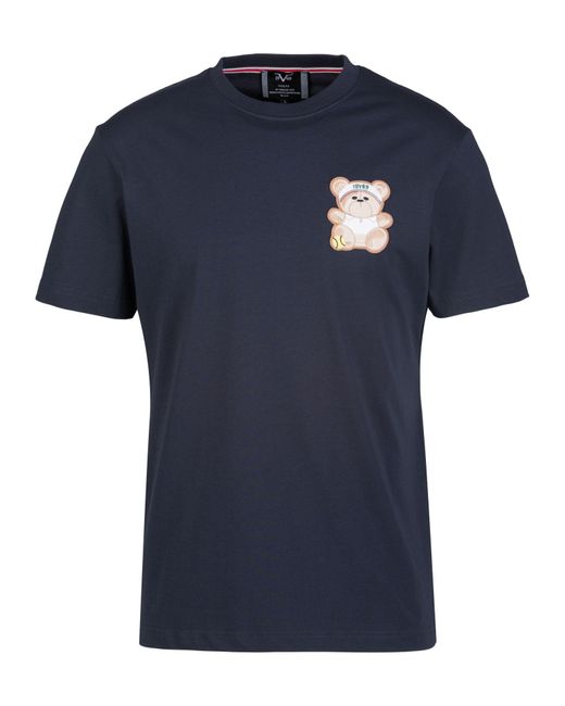 19V69 Italia by Versace T-shirts Rafael Teddy in het Blue voor heren