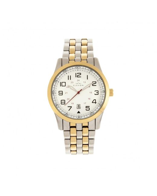Elevon Watches Metallic Garrison Bracelet Watch W/Date for men