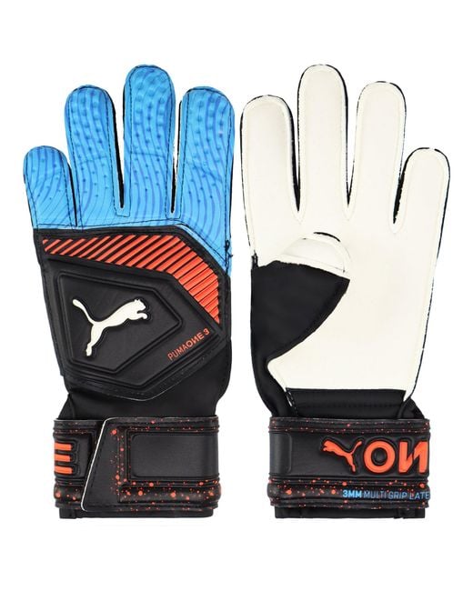 PUMA Black One Grip 3 Rc Goalkeeper Gloves Textile for men