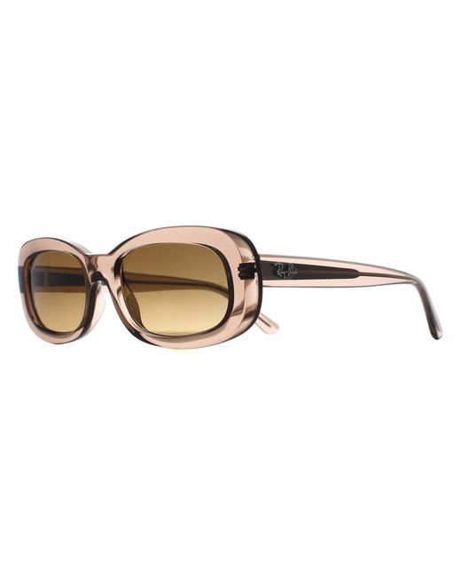 Ray-Ban Brown Oval Transparent Gradient Polarized Rb2221