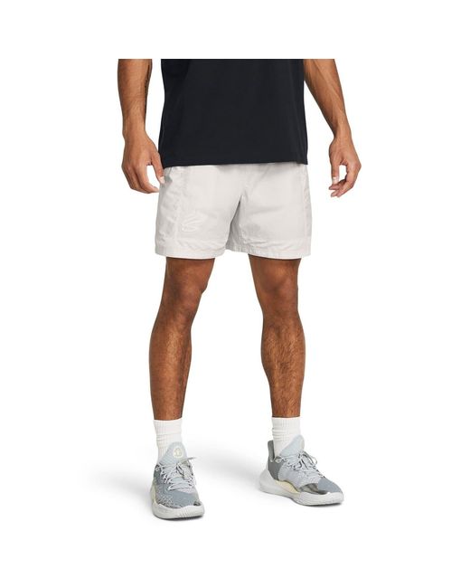 Under Armour Natural Curry Track Bermuda Shorts for men