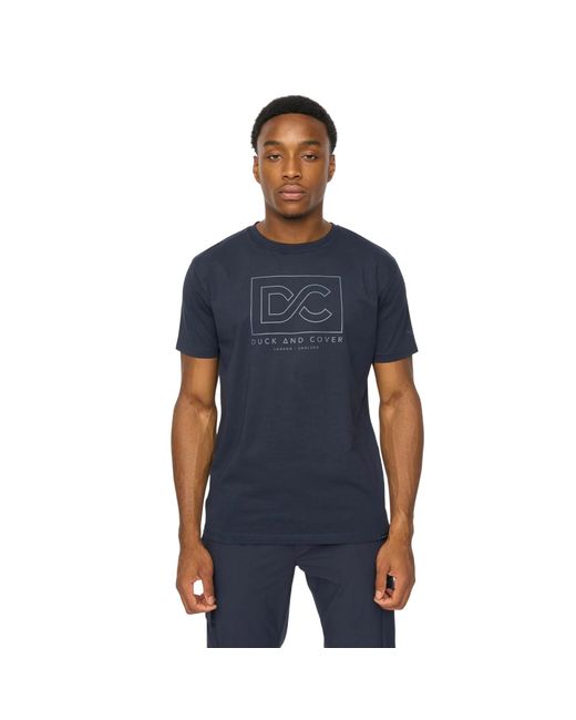 Duck and Cover Blue Rampmoore T-Shirt Cotton for men