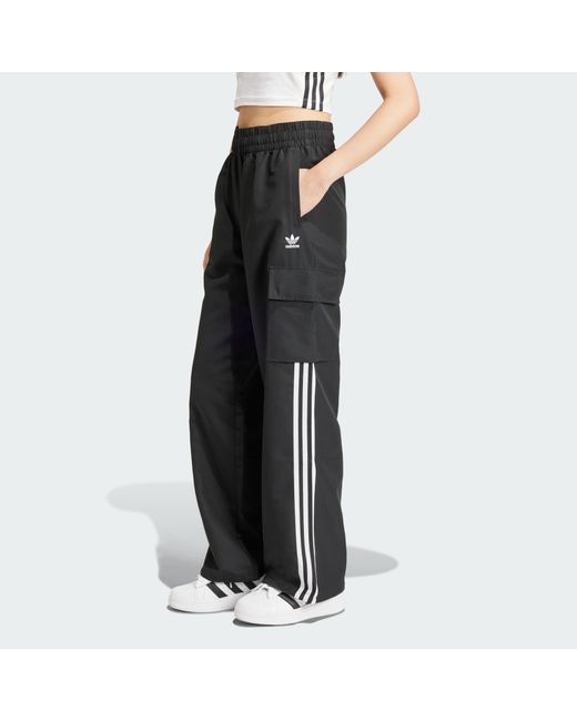 Adidas Originals Black Adicolor 3-Stripes Cargo Pants