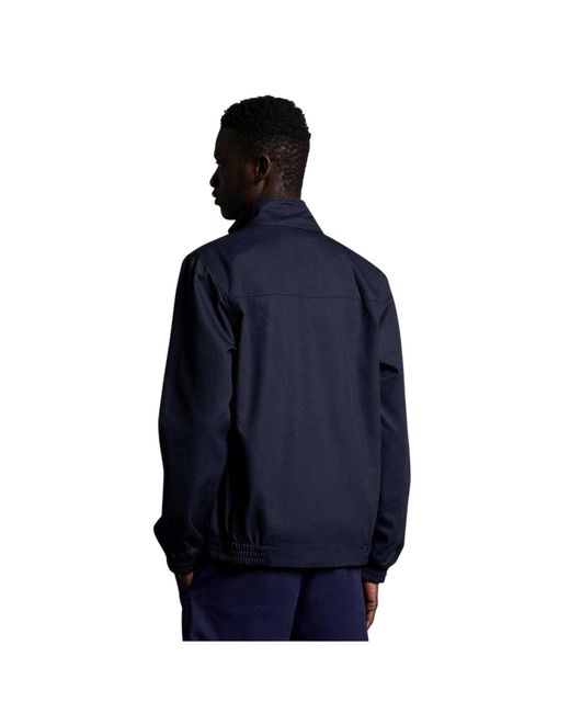 Lyle & Scott Full Zip Harrington Jacket in het Blue voor heren