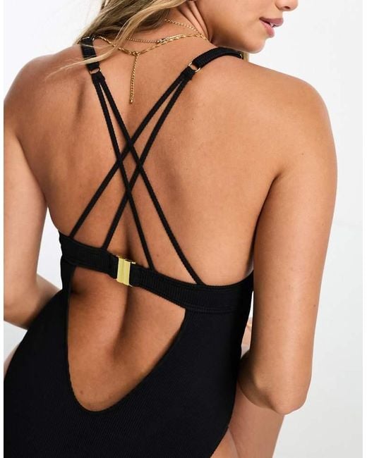 Ann Summers Black Riviera Swimsuit