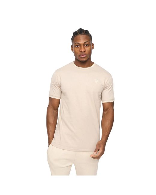 Crosshatch Natural Preece T-Shirt (Light Stone) for men