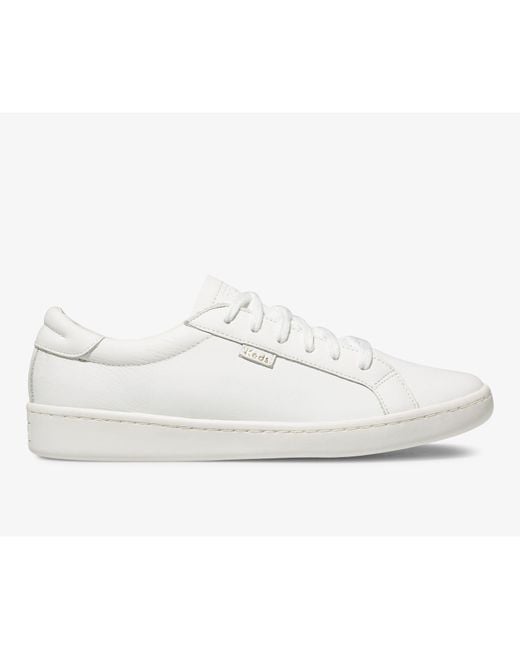 Keds White Ace Leather Shoes With A Cushioned Footbed