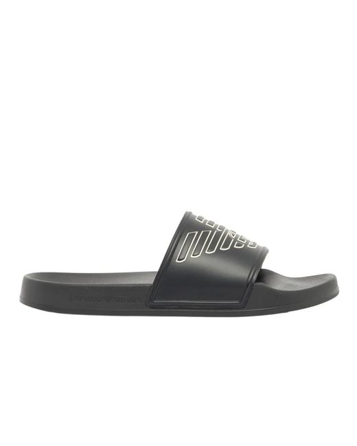 Emporio Armani Black Eagle Slides for men