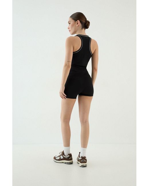 DSGN Studio Black Piping Detail Racer Neck Internal Padding Vest Top