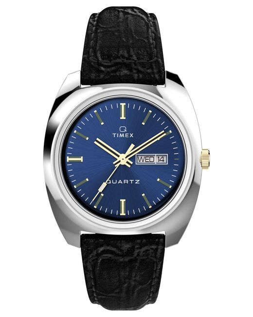 Timex Blue Q Reissue Watch Tw2W44800 Leather for men