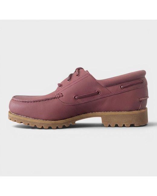 Timberland Red Highsnobiety 3-Eye Lug Boat Shoe Leather for men