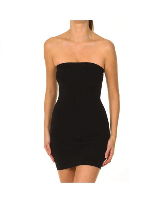 Intimidea Black Soto Strapless Slimming Dress 810130