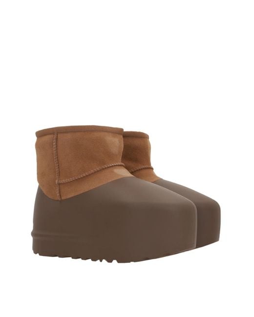 Ugg Brown Classic Mini Pumped Molded Boots