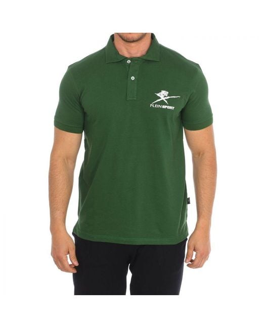 Philipp Plein Green Pips506 Short-Sleeved Polo Shirt for men