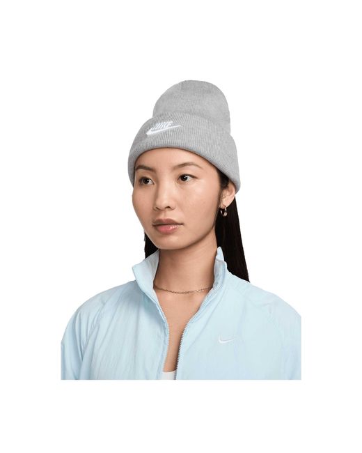 Nike Blue Adult Futura Peak Beanie Heather/