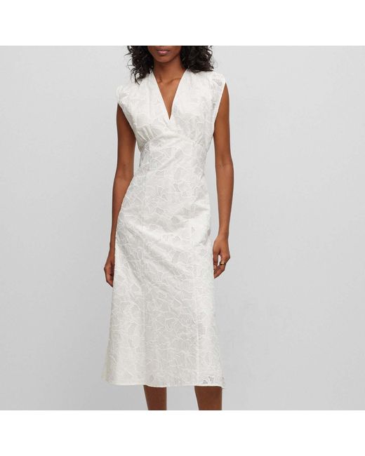 Boss White Dipata Dress