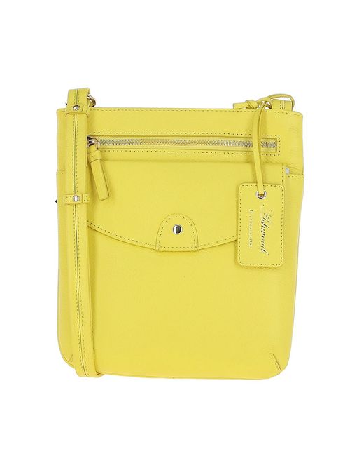 Ashwood Leather Yellow 'Five Cb' Real Cross Body Bag