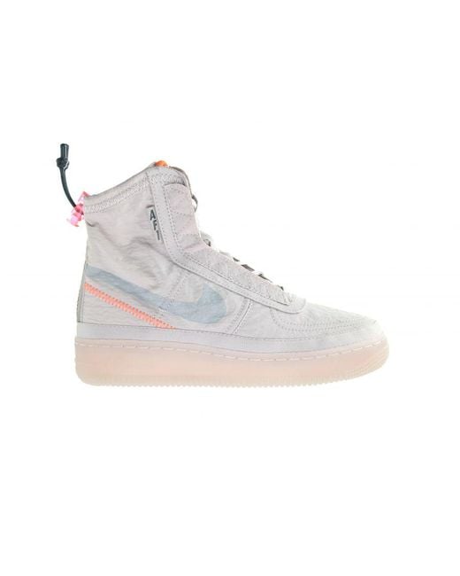 Nike White Af1 Shell Lace-up Grey Synthetic Trainers Bq6096 003