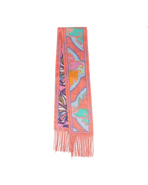 Kurt Geiger Pink Tassel Scarf