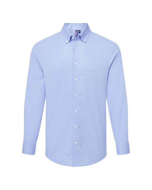PREMIER Blue Supreme Oxford Long-Sleeved Formal Shirt (Oxford) for men
