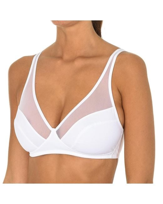 Dim White Non-Wired Bra With Elastic Sides 04974