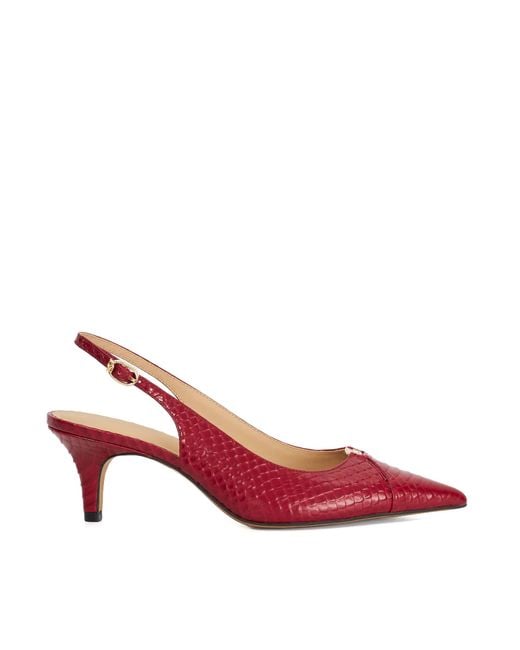 Dune Red Distinctive Leather Sling-Backs