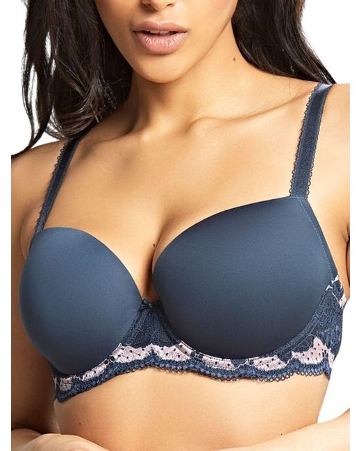 Panache Blue Clara Moulded Sweetheart Bra