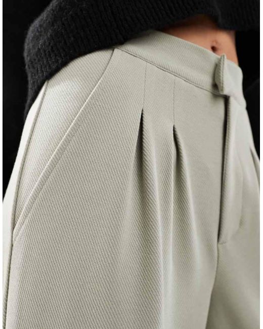 ASOS Green Jersey Twill Wide Leg Trouser
