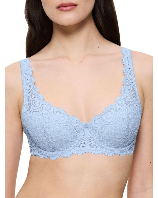 Triumph Blue Amourette Whp Half Cup Padded Bra