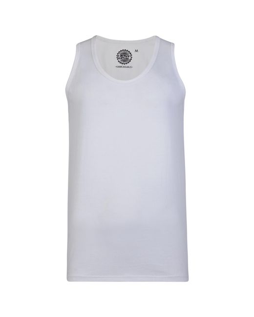 KAM Jeanswear Blue Plus Size Classic Vest Kam Sleeveless Crew Neck for men