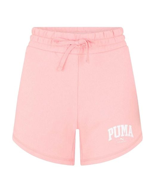PUMA Pink Ladies Woven High Waist Sweat Shorts