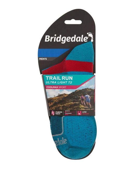 Bridgedale Blue Running Ultralight Sport Low Socks for men